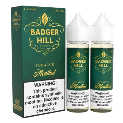 BADGER HILL RESERVE - Menthol - 120ML E-Liquid (Twin 60ML Pack)