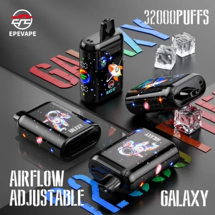 EPEVAPE Galaxy 32000 Puffs – Dual Mesh Coil | 28ml E-liquid | Adjustable Airflow | Battery & E-liquid Display| Worldwide