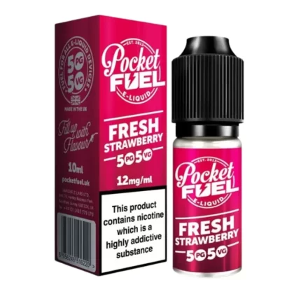 Fresh Strawberry 50/50 E-Liquid by Pocket Fuel (10ml) - 12mg