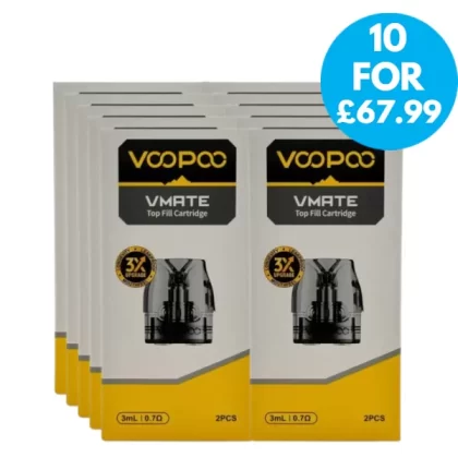 Box Of 10 – Voopoo Vmate V2 Replacement Pods XL Multipack - Vape Co