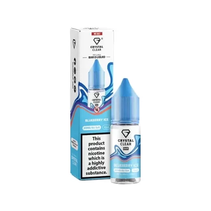 Crystal Clear Bar Salt Blueberry Ice E Liquid 10ml - Nicotine Strength#20mg>10mg