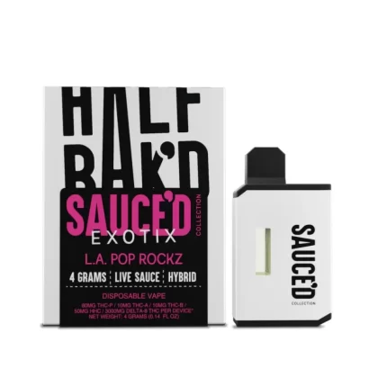 Half Baked Sauced Exotix 4G Live Sauce THC Disposable - Discountvapepen