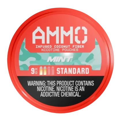 Mint AMMO Nicotine Pouches - Customer Group#Consumer~Nicotine#Standard 9mg>Strong 12mg>Magnum 15mg~Size#Single>5 Pack