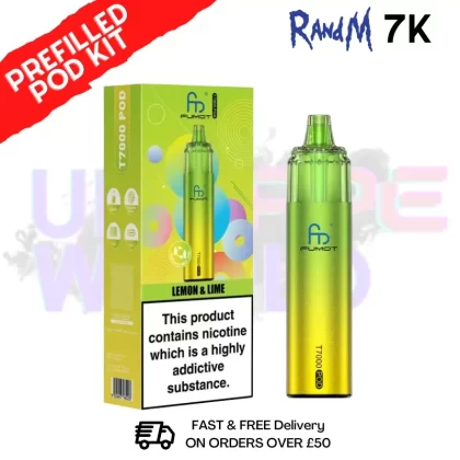 Lemon Lime Fumot RandM T7000 7K Prefilled Pod Kit