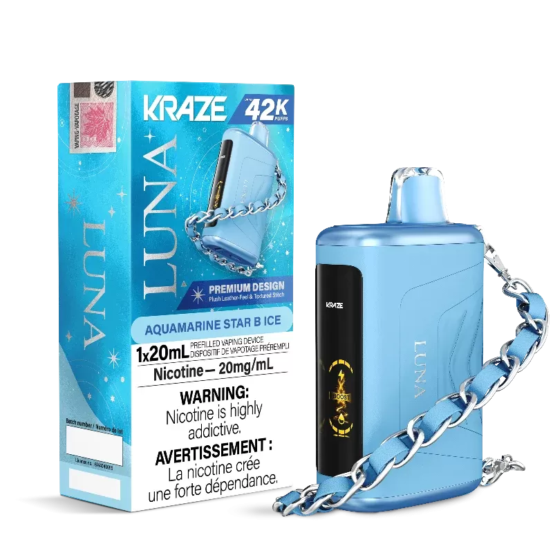 Kraze Luna 42K Aquamarine Star B Ice Disposable Vape