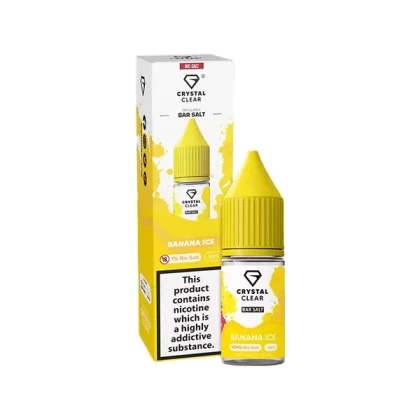 Crystal Clear Bar Salt Banana Ice E Liquid 10ml - Nicotine Strength#20mg>10mg