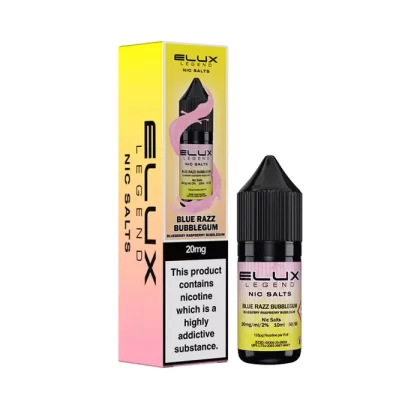 Blue Razz Bubblegum 10ml Nic Salt by Elux Legend - 10 mg - Medium Strength