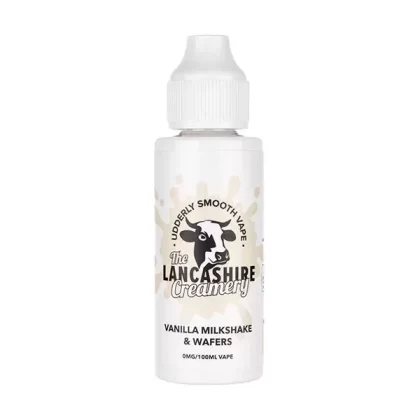 Vanilla Milkshake & Wafers 100ml E-Liquid by The Lancashire Creamery
