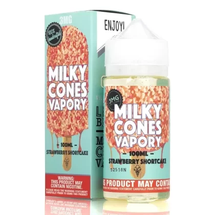 Strawberry Shortcake – Milky Cones Vapory – 100mL (MDiscontinued)