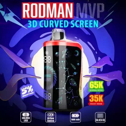 RODMAN MVP 65K Puff Disposable Device - 65,000 Puffs - Clear