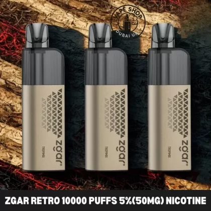 ZGAR Retro 10000 Puffs 5%(50mg) Nicotine In Dubai - Vape Product, BOX OF 10 PCS; Apple Duo, Banana Rush (380486)