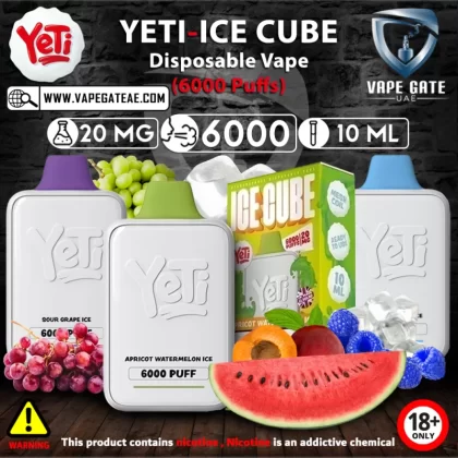 Yeti - Ice Cube Disposable Vape (6000 Puffs) - 20 mg / Orange Mango Ice