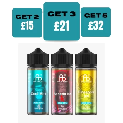 Fumot R&M 100ML Eliquid Shortfill - Only £7.99 - Apple Berry Blast