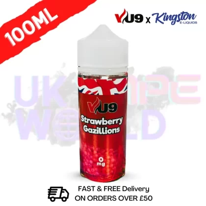 Strawberry Gazillions Shortfill Juice 100ML Eliquid – VU9 x Kingston