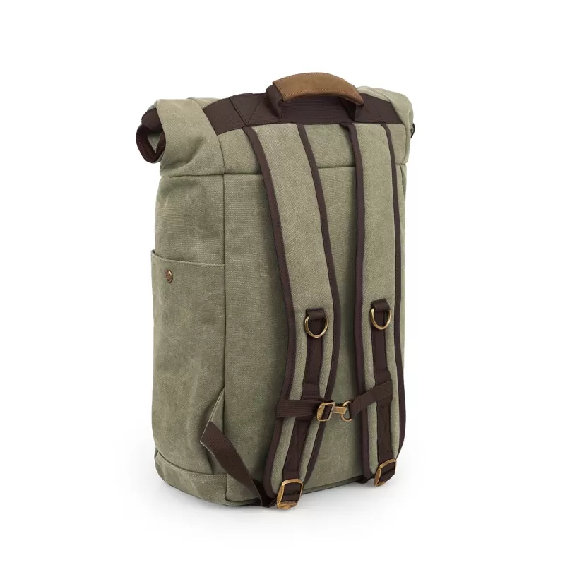 Revelry Drifter - Smell Proof Rolltop Backpack - Crosshatch Grey - Image 2