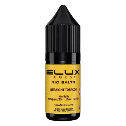Elux Straight Tobacco Nic Salt Vape Juice 10ml