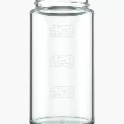 POLLEN GEAR | Kolossus Straight Sided Clear Glass Jars | 66mm – 15oz – 30 Count