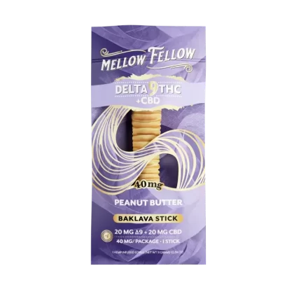 Mellow Fellow Delta 9 THC + CBD Baklava Sticks – Peanut Butter 40mg - Vape Store