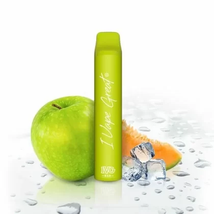 IVG BAR – Fuji Apple Melon - IVG BAR / Apfel / Melone / Propylenglykol / Nikotin-Benzoat / pflanzliches Glycerin / Aromastoffe / 20mg/ml / 550 mAh / ca. 800