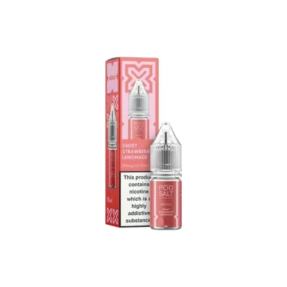 Pod Salt Nexus Sweet Strawberry Lemonade E Liquid 10ml - Nicotine Strength#20mg>10mg>5mg (62EA2C) (62EA2C)