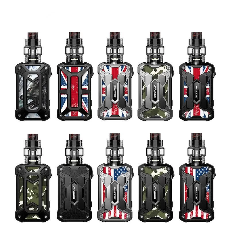 Rincoe Mechman Kit 228W with Mesh Tank 4.5ml - Steel Case-Camo SS