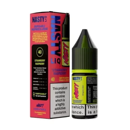 STRAWBERRY RASPBERRY NIC SALT E-LIQUID BY NASTY LIQ - Nicotine Strength#10mg/ml>20mg/ml