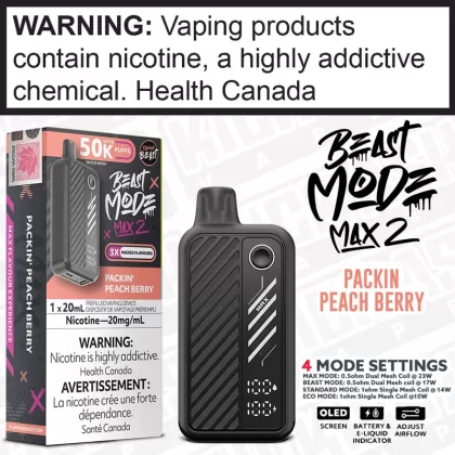 Packin Peach Berry BEAST MODE MAX 2 -50K -20mL