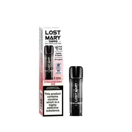 Strawberry Ice Lost Mary Tappo Pods 2pk, 20mg – Packs of 5 or 10