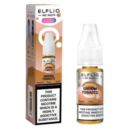 Cream Tobacco (Snoow Tobacco) Nic Salt E-Liquid by Elf Bar Elfliq (10ml) - 10mg