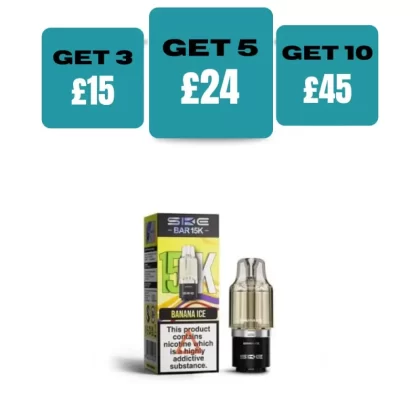 SKE Bar 15K Prefilled Pod Refills - £5.99 or 3 for £15 - Blueberry Lime