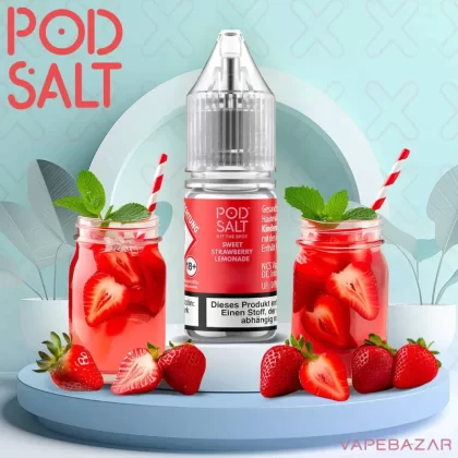Pod Salt X Nikotinsalz Liquid – Sweet Strawberry Lemonade - Vapebazar