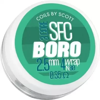 Handmade Coils by Scott 0.35 Boro Staggered Fused Clapton (3 Core) - Ejuicewarehouse