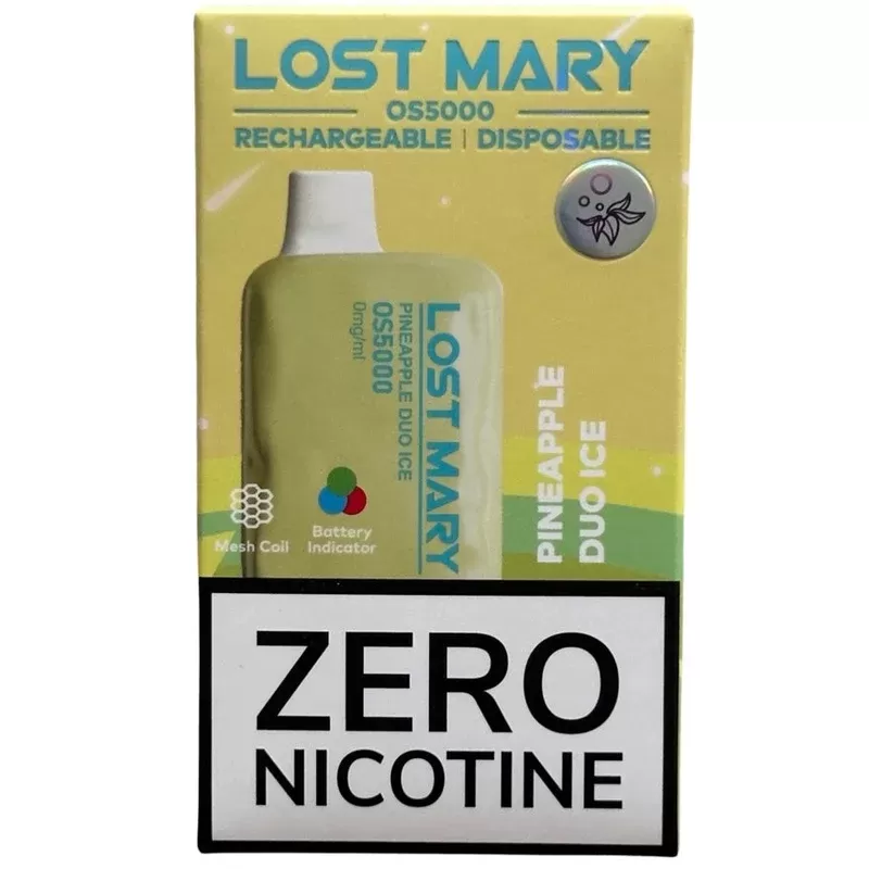 Pineapple Duo Ice – Lost Mary OS5000 – Zero Nicotine