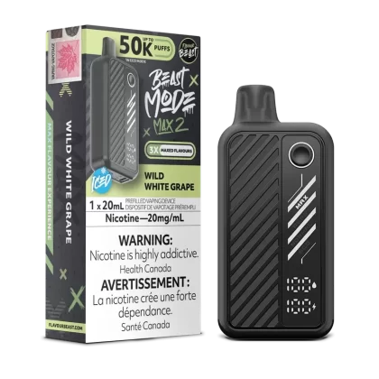 Beast Mode Max 2 50K Wild White Grape Iced By Flavour Beast
