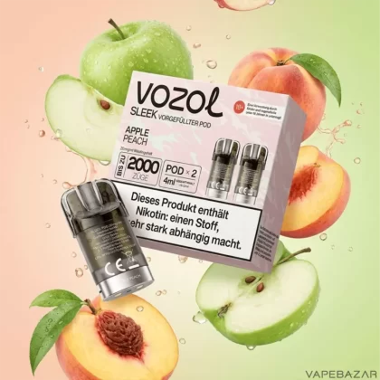 Vozol Sleek Pods – Apple Peach