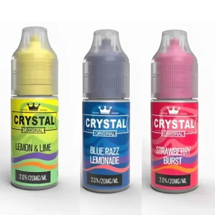 SKE Crystal Nic Salt E-Liquid - Pack of 10 - Blue Razz Lemonade / 10mg