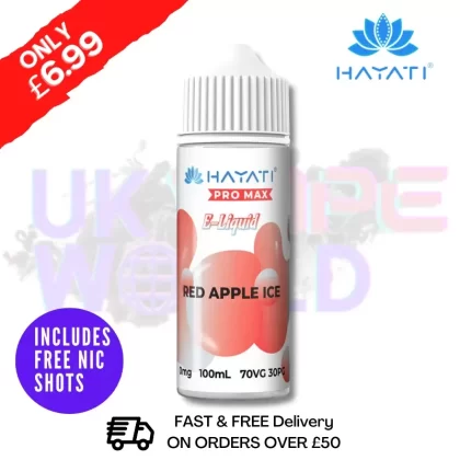 Red Apple ICE Hayati Pro Max Shortfill Juice 100ML Eliquid