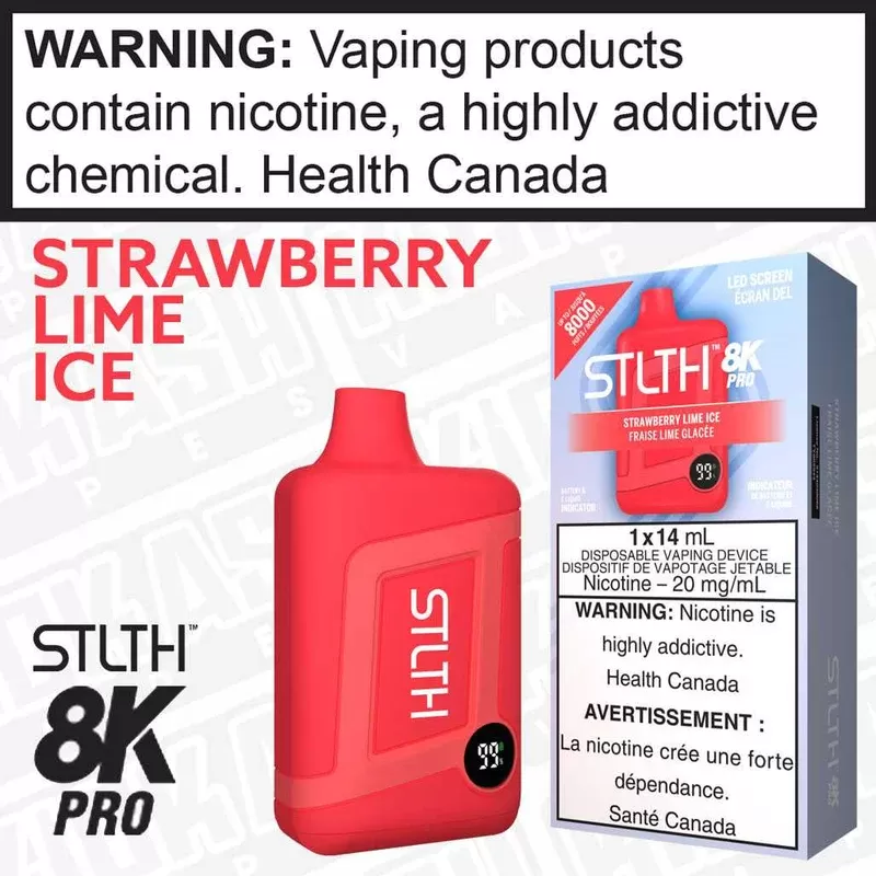 Strawberry Lime Ice STLTH 8K Pro Disposable