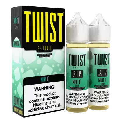TWIST E-Liquid - Mint 0° - 120ML E-Liquid (Twin 60ML Pack) - 3MG