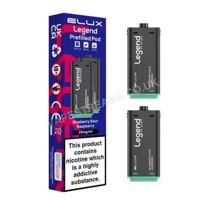 Elux Legend 1500 Blueberry Sour Raspberry Pods - Vapestreams Co