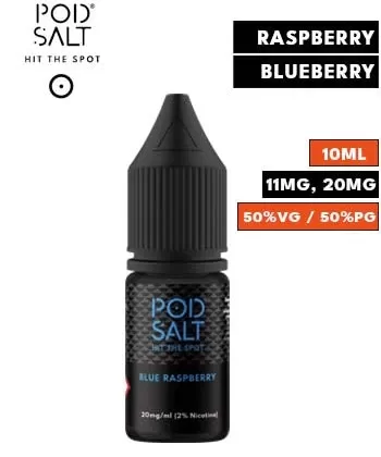Blue Raspberry Nic Salt E Liquid by Pod Salt Core - 20mg
