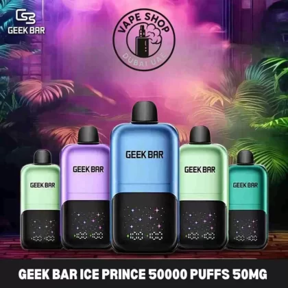 Geek Bar Ice Prince Upto 50000 Puffs 50mg Nicotine Disposable - Vapeshopdubaiuae