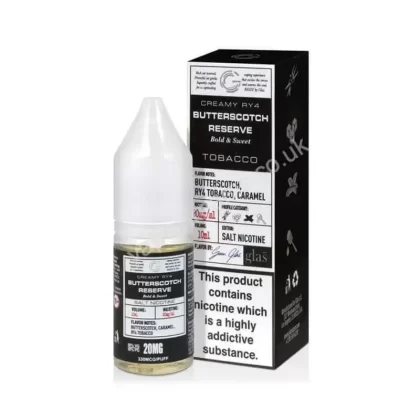 Glas Basix Butterscotch Reserve Nic Salt E-Liquid - Vapestreams Co
