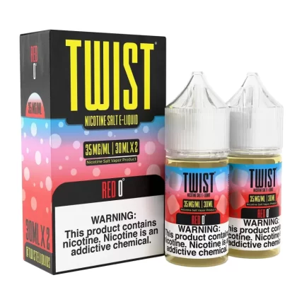 TWIST Nicotine Salt E-Liquid - Red 0° - 60ML E-Liquid (Twin 30ML Pack) - 35MG