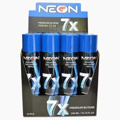 NEON | ‘Retail Display’ Premium Refined Butane Canisters | 7x – BHO – 12 Count