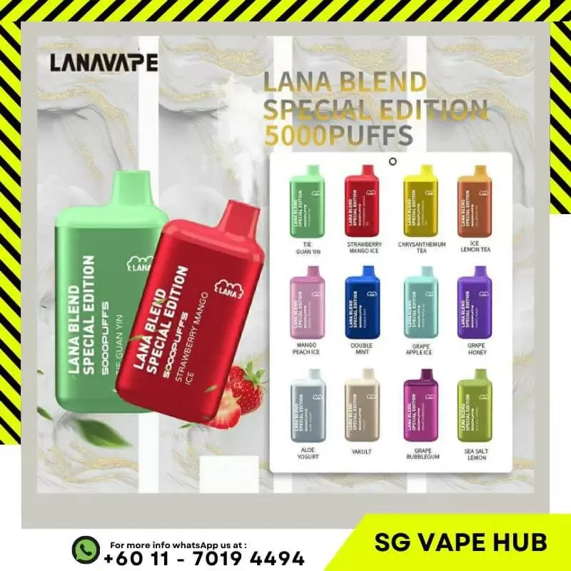 LANA BAR 5000 Puffs - Mango Milkshake - Sgvapeshubsafety - Image 2