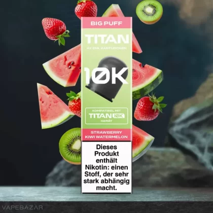 Titan 10k Kartuschen – Strawberry Kiwi Watermelon (4er Pack) - TITAN / 20mg/ml