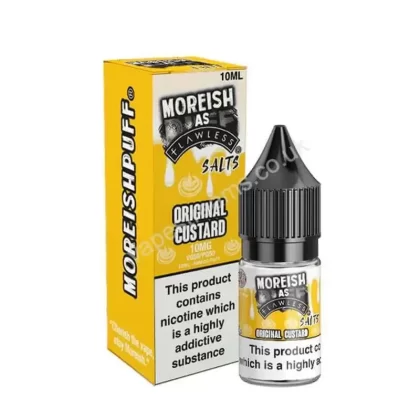 Moreish As Flawless Original Custard Nic Salt E-Liquid - Vapestreams Co