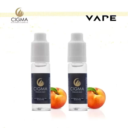 Cigma e-Liquid – Peach 0mg 10ml Bottle x 2 Pack | Cigee