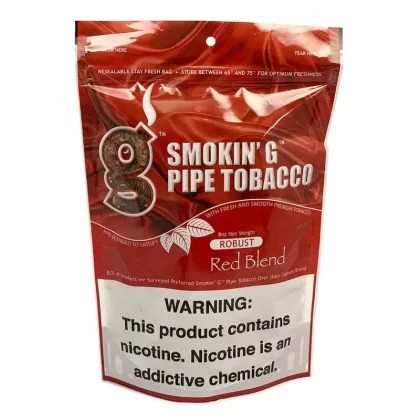 Smokin’ G Robust Red Pipe Tobacco - Product#Robust Red~Packaging#8oz Bag (A21A3A)